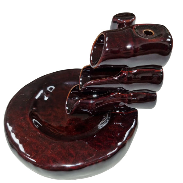 Visszaáramló Füstölőállvány-Bambusz és Tó-4