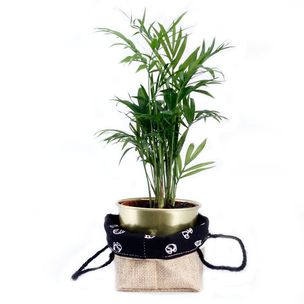 Juta Kosarak Pamutvászon Belsővel-Közepes Fekete-5