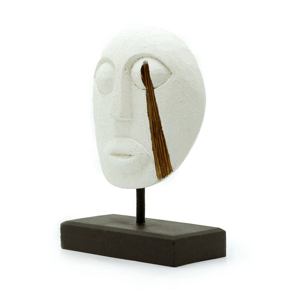 Timor Tribal Dekoratív Maszk - Fehér 27x20cm-3