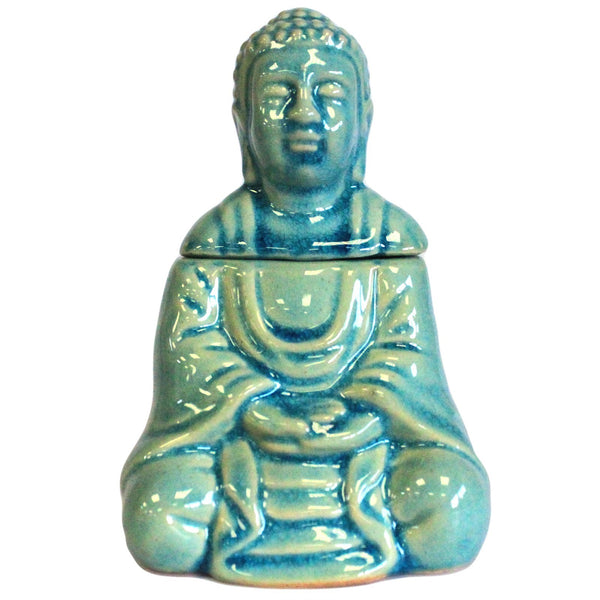 Ülő Buddha Aromalámpa - Kék-1