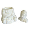Ülő Buddha Aromalámpa - Fehér-3
