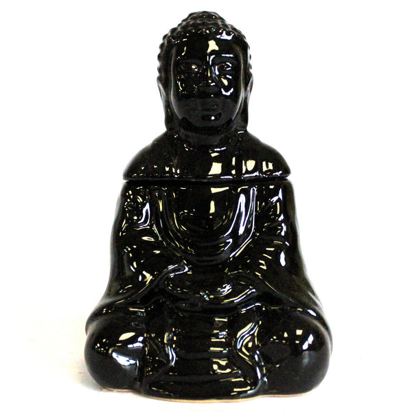 Ülő Buddha Aromalámpa - Fekete-0