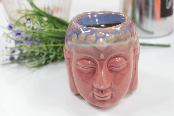 Buddha Aromalámpa - Világosrózsaszín és Zöldeskék-1