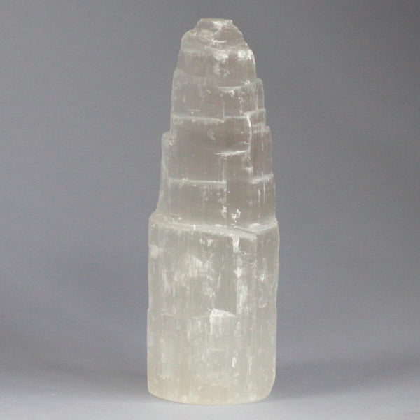 Természetes Szelenit Torony - 15 cm-0
