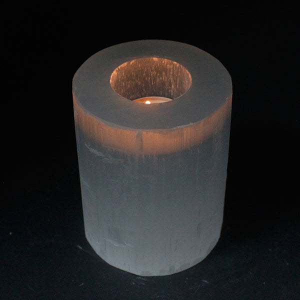 Szelenit Henger Mécsestartó - 10 cm-1
