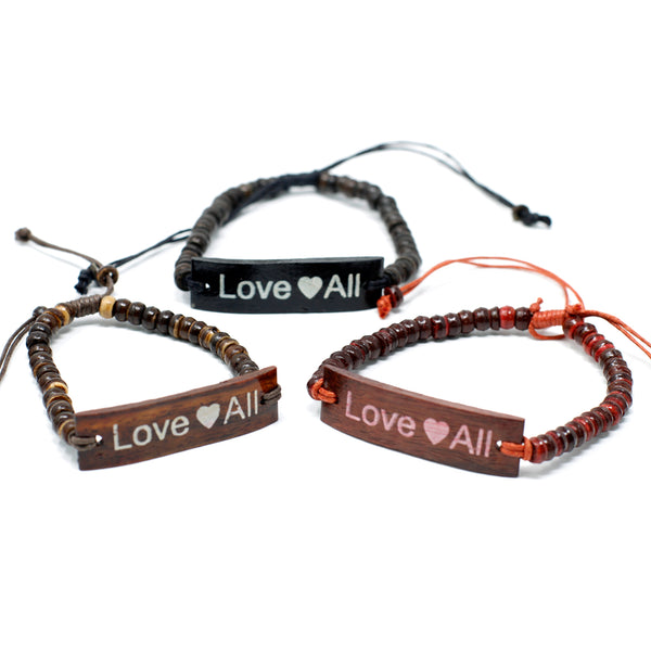 KókuszKarkötők Szlogennel - LoveAll-0