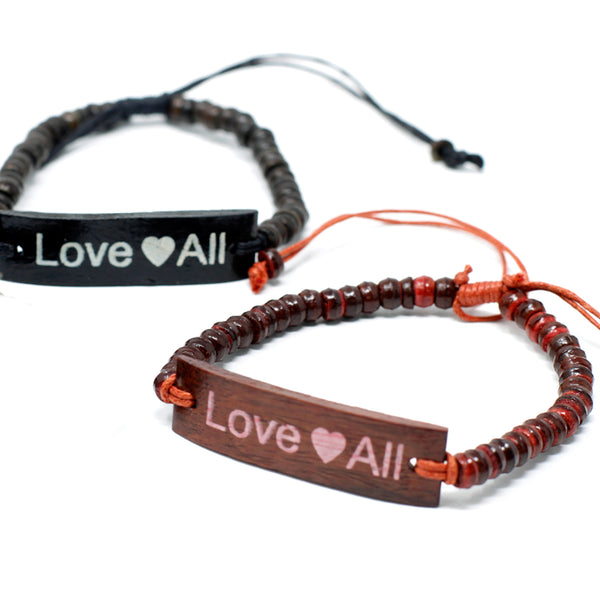 KókuszKarkötők Szlogennel - LoveAll-1