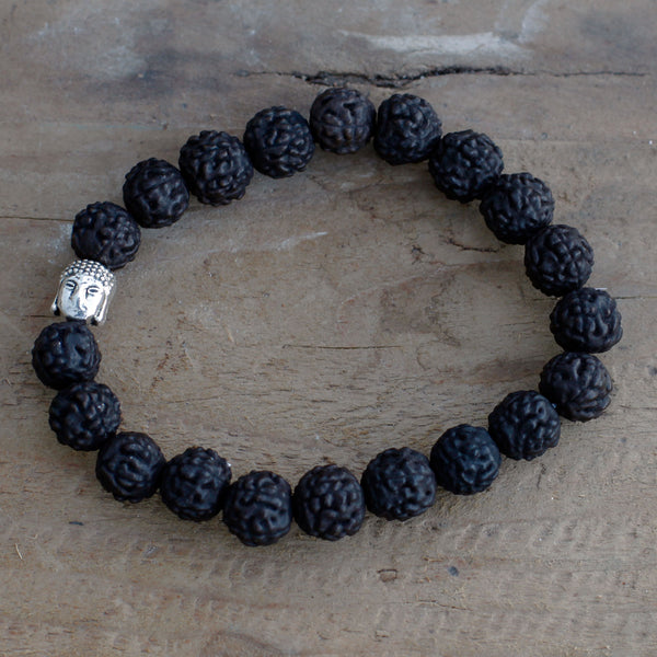 Rudraksha Mala Karkötő - Sötét-2