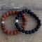 Rudraksha Mala Karkötő - Sötét-1