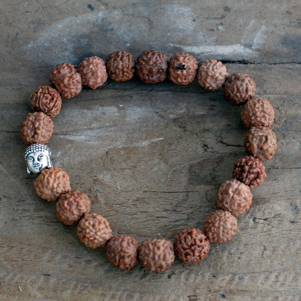 Rudraksha Mala Karkötő - Barna-1