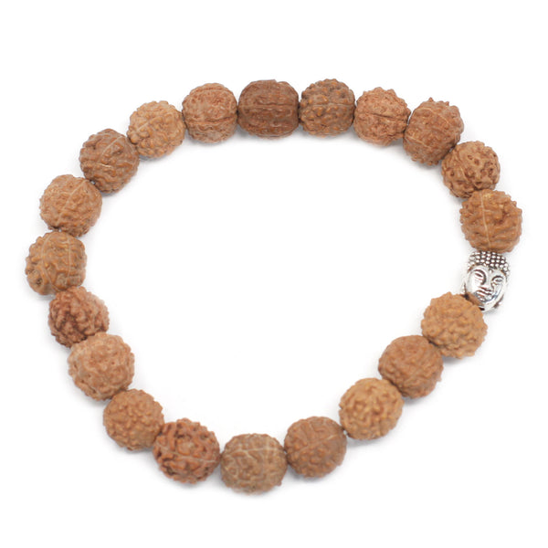Rudraksha Mala Karkötő- Natúr-0
