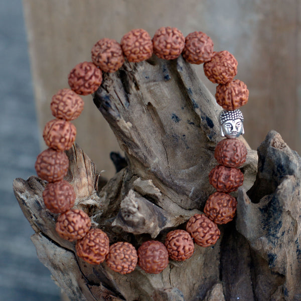 Rudraksha Mala Karkötő- Natúr-2