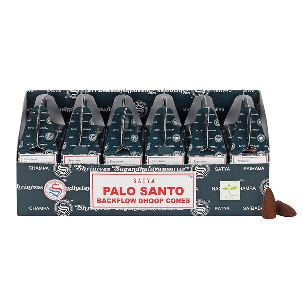 Satya"Folyékony Füst" Illatos Kúpok - Palo Santo (24 db)-0