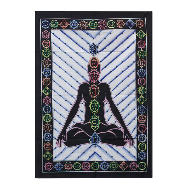 Kézi Festésű Pamut Falidísz - Chakra Buddha-0