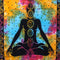 Egyes  Pamut Ágytakaró / Falidísz - Chakra Buddha-1