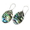 Kagyló és Ezüst Fülbevalók - Ovális - Abalone-1