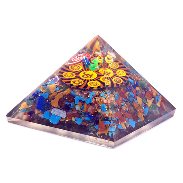 Orgonit Piramis - Om Chakra - 70 mm-0