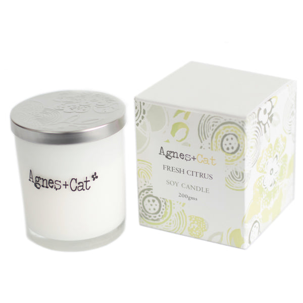 Votív Gyertya - Citrus/200g, ajándékcsomagolás-1