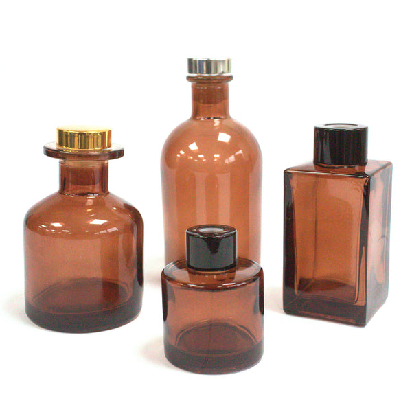 250 ml Kerek Antik Diffúzor Flakon- Jantár-1