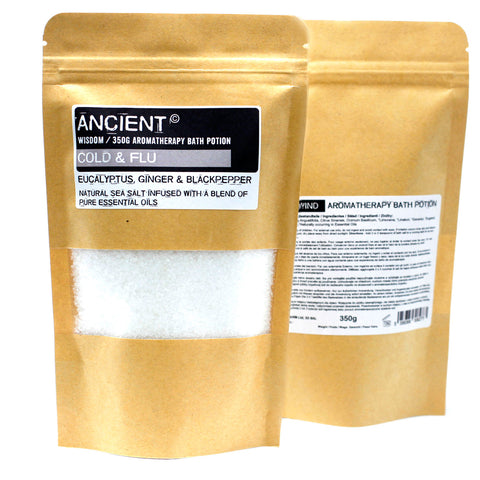 Aromaterápiás Fürdősó Papír Csomagolásban 350g - Megfázás és Influenza-0