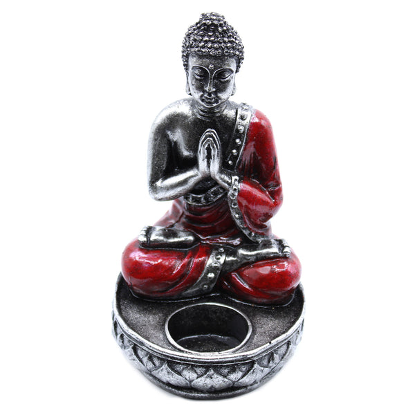 Buddha Gyertyatartó - Piros - Közepes-4