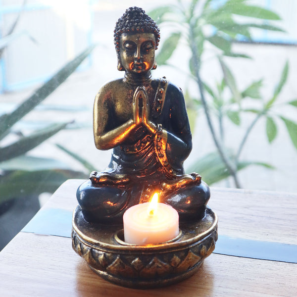 Buddha Gyertyatartó - Piros - Közepes-7