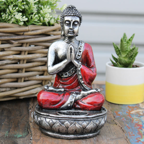 Buddha Gyertyatartó - Piros - Közepes-8