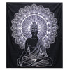 B&W Kettős Pamut Ágytakaró / Falidísz - Buddha-0