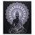 B&W Kettős Pamut Ágytakaró / Falidísz - Buddha-0