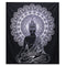 B&W Kettős Pamut Ágytakaró / Falidísz - Buddha-0