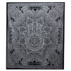 B&W Kettős Pamut Ágytakaró / Falidísz - Hamsa-0