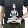 Yoga Lady Szobrocska -Ezüst & Fehér24cm-3