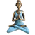 Yoga Lady Szobrocska -Bronz & Türkiz 24cm-0