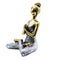 Yoga Lady Szobrocska -  Bronz & Ezüst 24cm-2