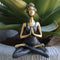 Yoga Lady Szobrocska -  Bronz & Ezüst 24cm-3