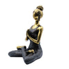 Yoga Lady Szobrocska -Bronz & Fekete 24cm-1