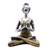 Yoga Lady Szobrocska -Ezüst & Arany 24cm-0