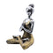 Yoga Lady Szobrocska -  Ezüst & Arany 24cm-1