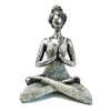 Yoga Lady Szobrocska -  Ezüst & Fehér24cm-0