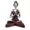 Yoga Lady Szobrocska -  Ezüst & Bordó 24cm-0