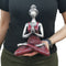 Yoga Lady Szobrocska -  Ezüst & Bordó 24cm-2