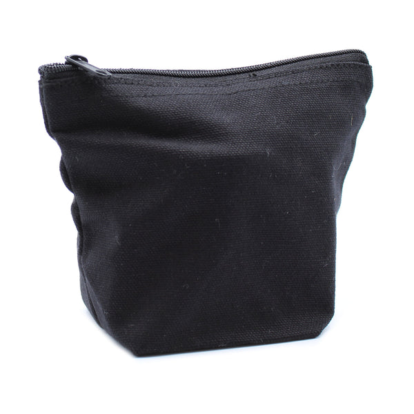 Fekete Pamutvászon Toalett Táska 10 oz - Kicsi-0