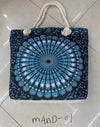 Mandala Táska Kötél Fülekkel - Sötét Türkiz-1