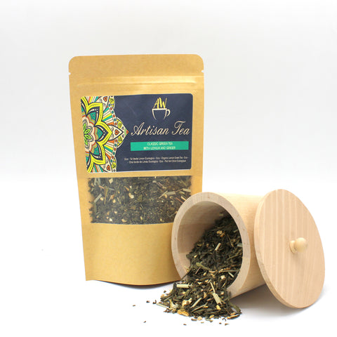 Öko Klasszikus Zöld Tea Citrommal és Gyömbérrel 50 g-0