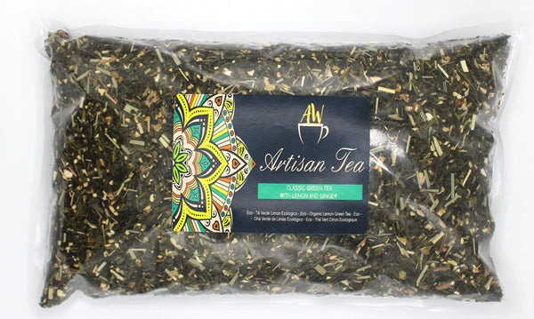 Öko Klasszikus Zöld Tea Citrommal és Gyömbérrel 1Kg-1