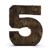Rusztikális Szám- "5" (12) - Kicsi 7cm-0