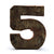 Rusztikális Szám- "5" (12) - Kicsi 7cm-0