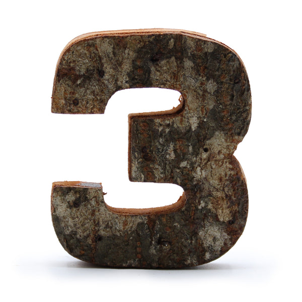 Rusztikális Szám- "3" (12) - Kicsi 7cm-0