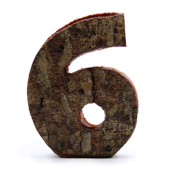 Rusztikális Szám- "6" (12) - Kicsi 7cm-0