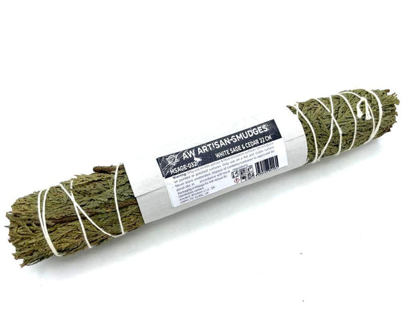 Csomagolt Füstölő Köteg- Fehér Zsálya és Cédrus 22 cm-1